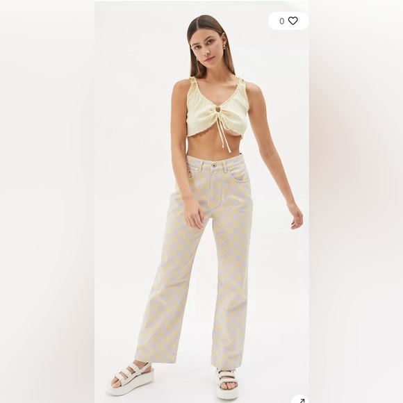 The Ragged Priest UO Exclusive
Checkered Jean Size: 28 color: yellow/ purple - Picture 3 of 17